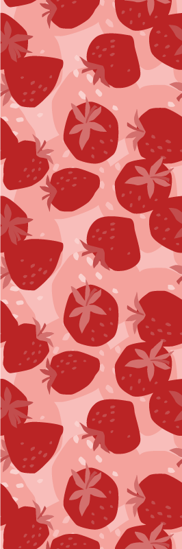 Vinil pod u kuhinji s apstraktnim crvenim jagodama - TenStickers