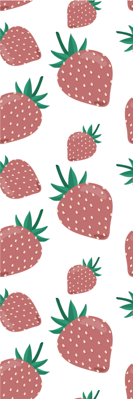 Vinil pod u kuhinji s šarenim uzorkom jagoda - TenStickers