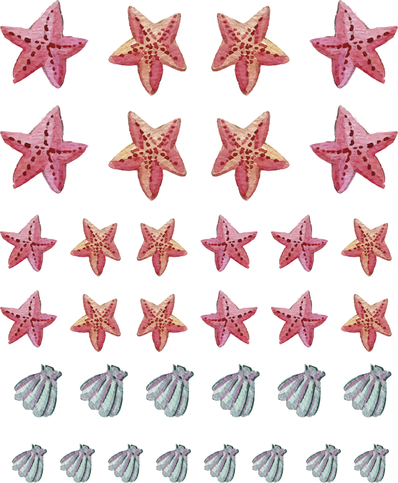 Vinil podovi za kupatilo morska zvijezda - TenStickers