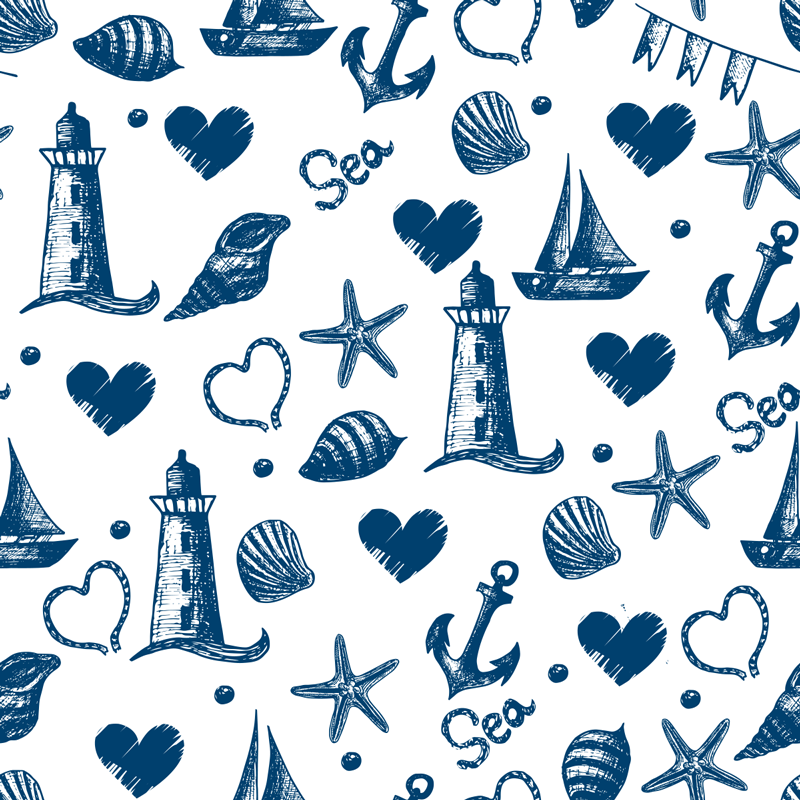 Vinil podovi cvijeće i biljke morski motivi - TenStickers