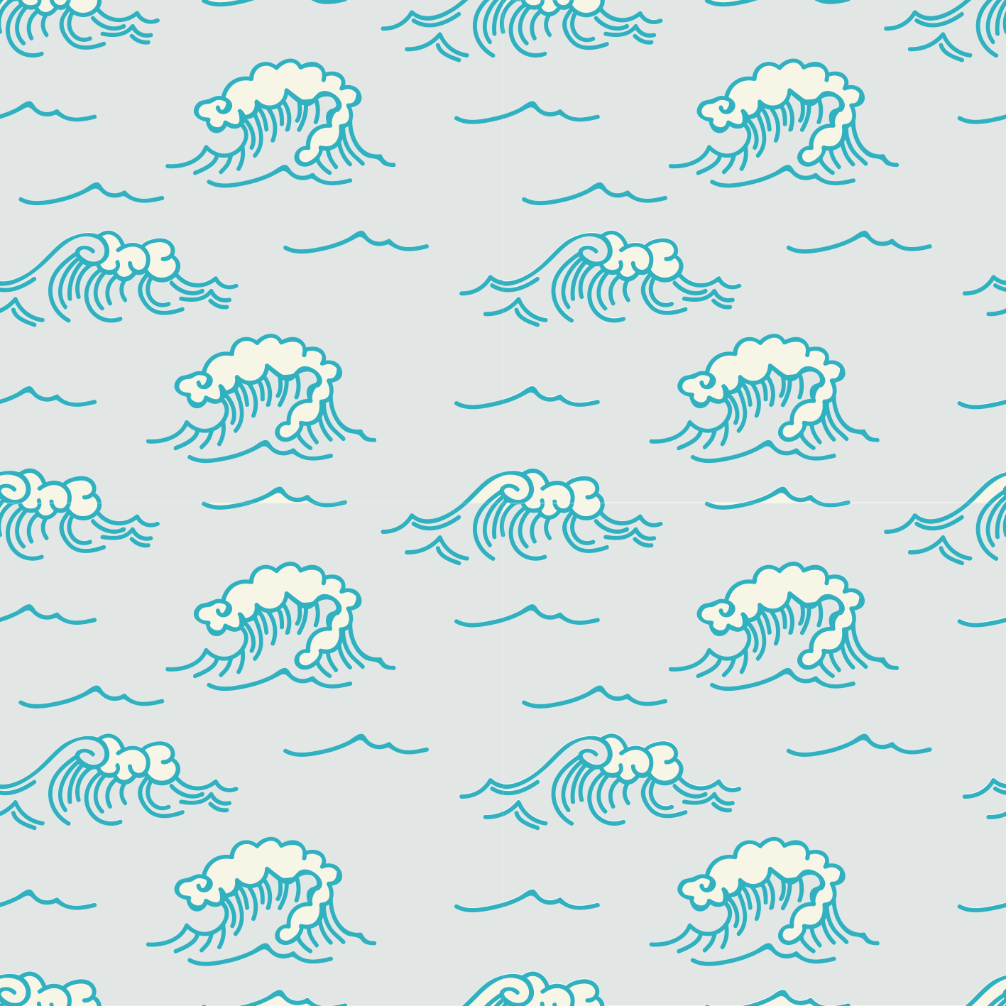 Vinil podovi cvijeće i biljke valoviti uzorak - TenStickers