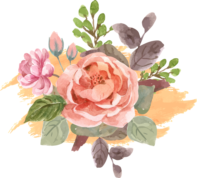 Vinil podovi spavaća soba blush bloom kompozicija - TenStickers
