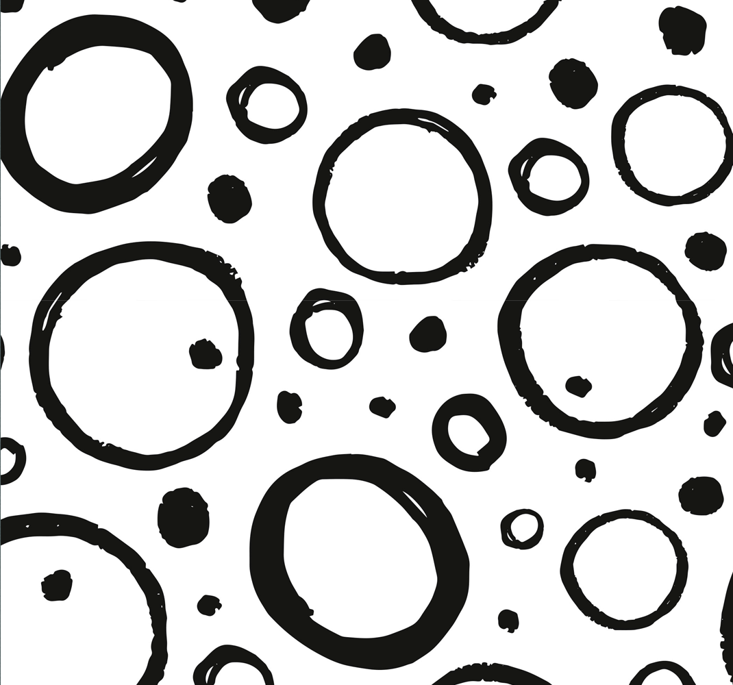 Vinil podovi geometrijski crno-bijelog kružnog dizajna - TenStickers