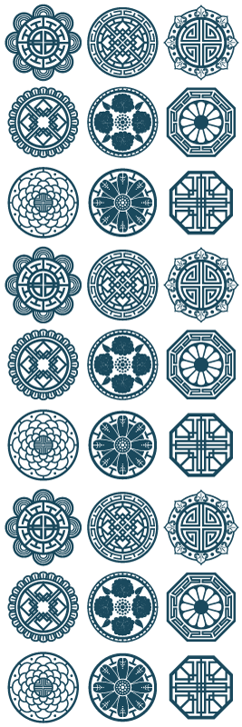 Vinil podovi geometrijski korejski uzorci - TenStickers