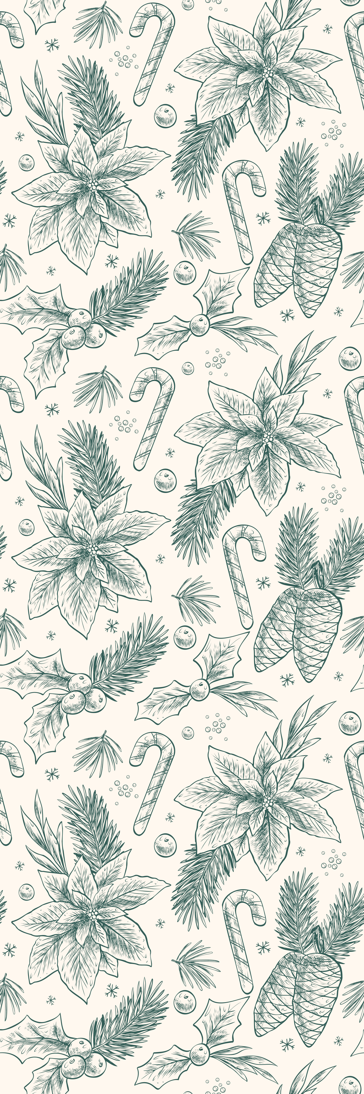 Vinil podovi božić s uzorkom poklona u crtežu - TenStickers