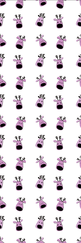 Vinil podovi božić s uzorkom ružičastih jelena - TenStickers