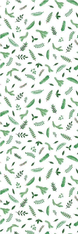 Vinil podovi božić s uzorkom lišća za dekoracije - TenStickers