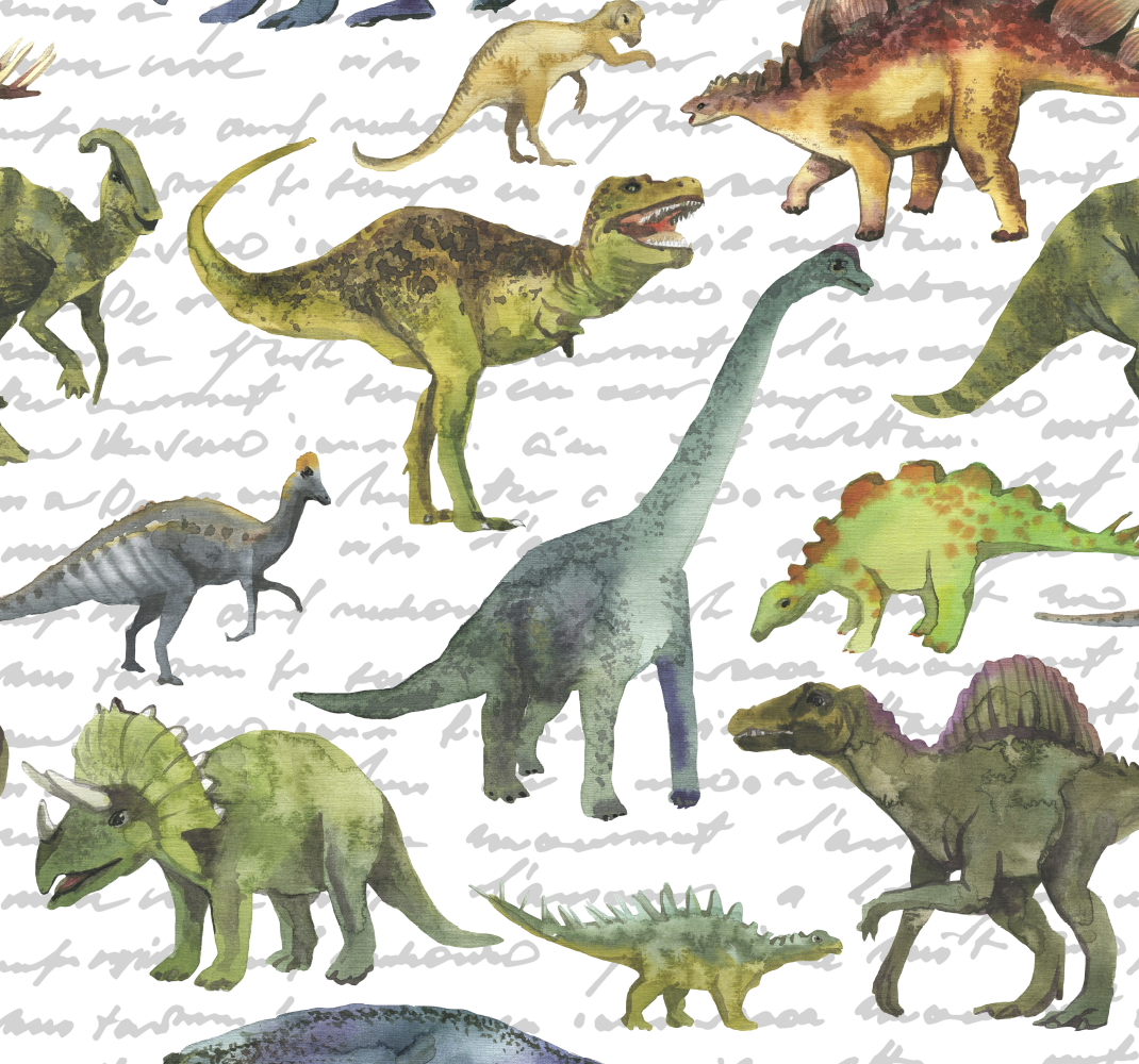 Vinil podovi spavaća soba s realističnim dinosaurima - TenStickers
