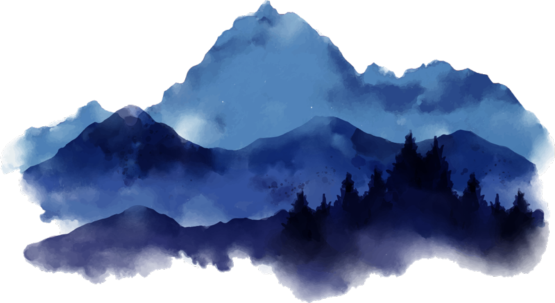 Vinil podovi priroda izrezbarene planine - TenStickers