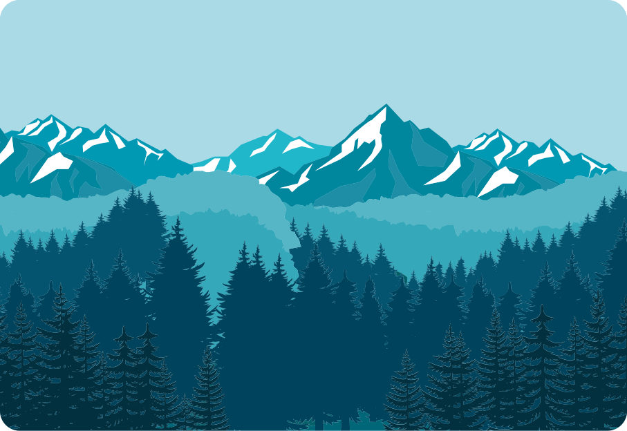 Vinil podovi priroda puni plavo-zelene krajolike - TenStickers