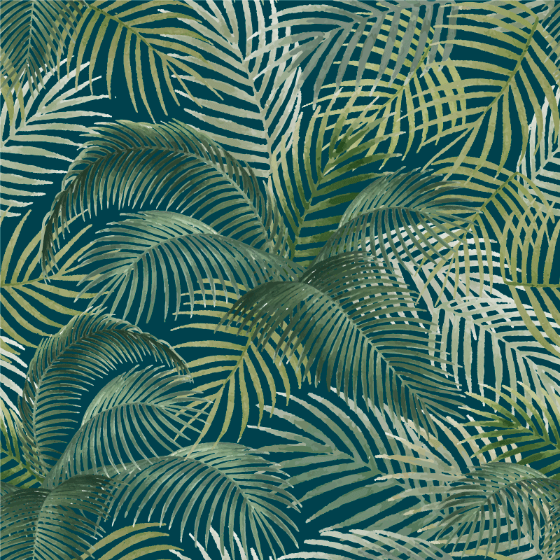 Vinil podovi priroda s uzorkom tropskog lista - TenStickers