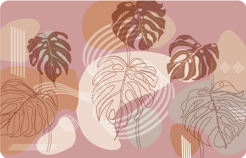 Vinil podovi priroda listov kontinuirani crtež - TenStickers