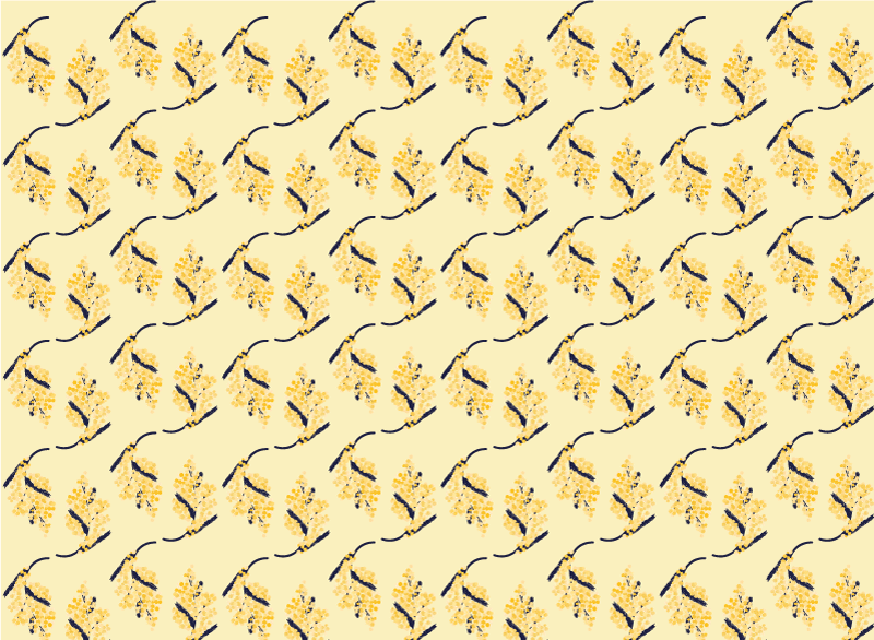 Vinil podovi priroda uzorak mimoza - TenStickers