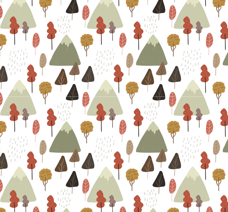 Vinil podovi priroda s maštovitim uzorcima drveća - TenStickers