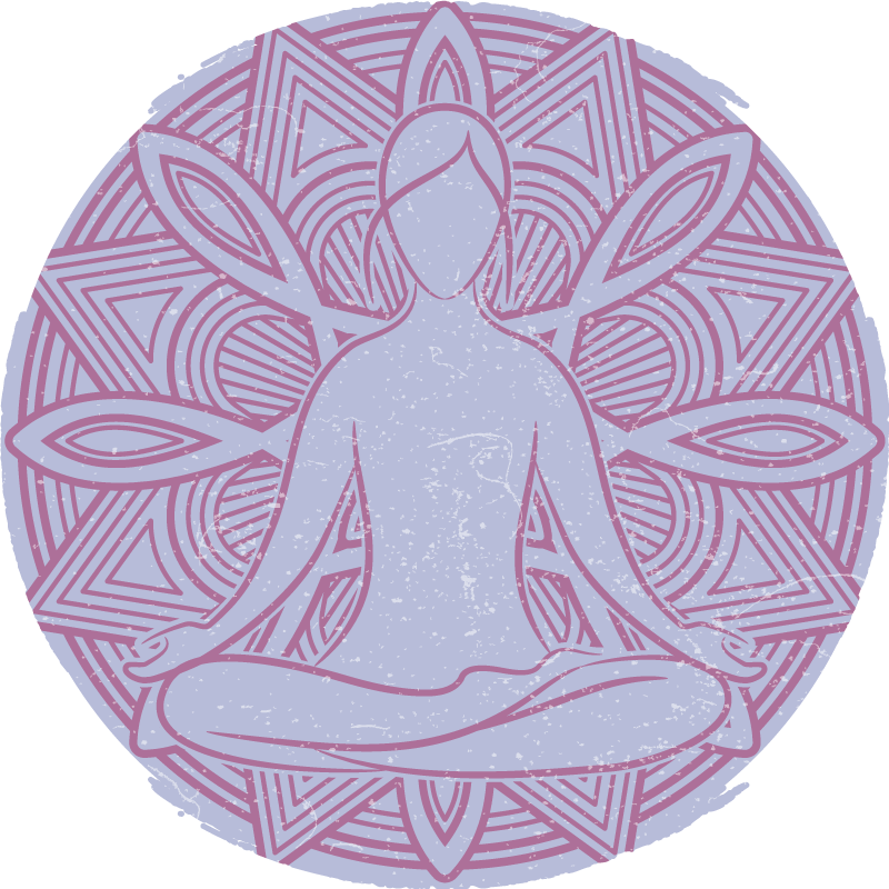 Vinil podovi priroda meditativna figura mandala - TenStickers