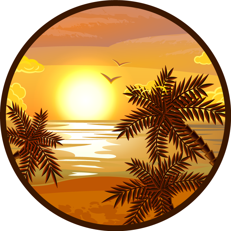 Vinil podovi priroda serene zalazak sunca - TenStickers