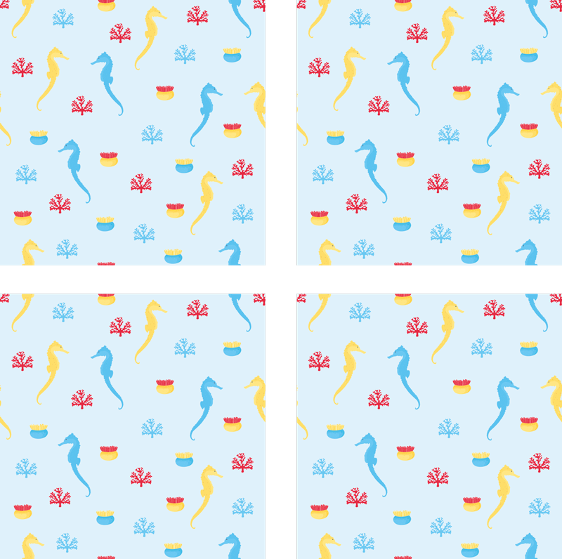 Vinil podovi priroda morski konjić priroda splash - TenStickers