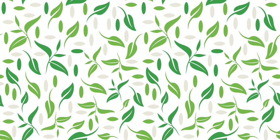 Vinil podovi cvijeće i biljke uzorak malih zelenih listova - TenStickers