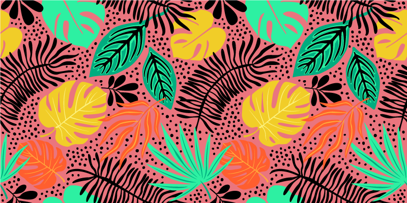 Vinil podovi cvijeće i biljke živahni listovi - TenStickers