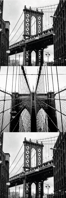 Vinil podovi spavaća soba brooklyn most kolaž - TenStickers