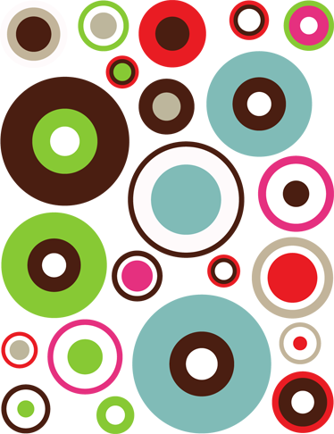 Vinil podovi geometrijski jednostavni geometrijski krugovi - TenStickers