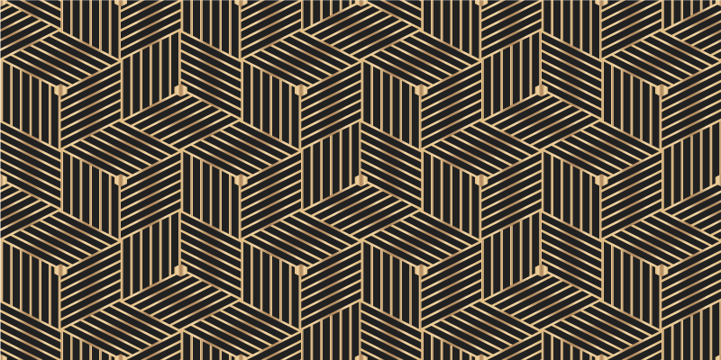 Vinil podovi geometrijski zlatni geometrijski uzorak - TenStickers