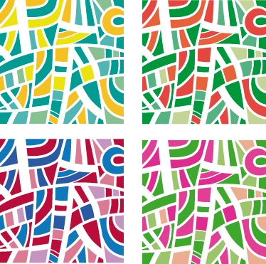 Vinil podovi geometrijski u više boja - TenStickers