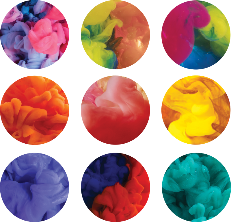 Vinil podovi geometrijski set šarenih naljepnica - TenStickers