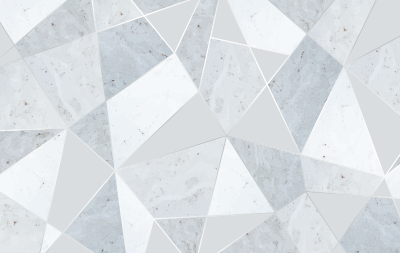 Vinil podovi geometrijski jednostavni sivi trokutasti mramor - TenStickers