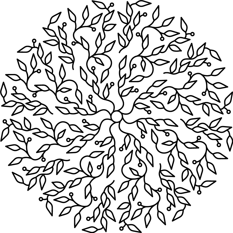 Vinil podovi geometrijski apsolutni drvo života - TenStickers