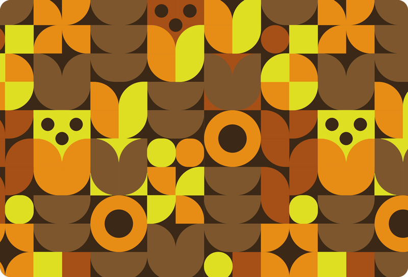 Vinil podovi geometrijski abstract 70-ih laptop - TenStickers