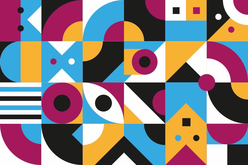 Vinil podovi geometrijski u boji s geometrijskim oblicima - TenStickers