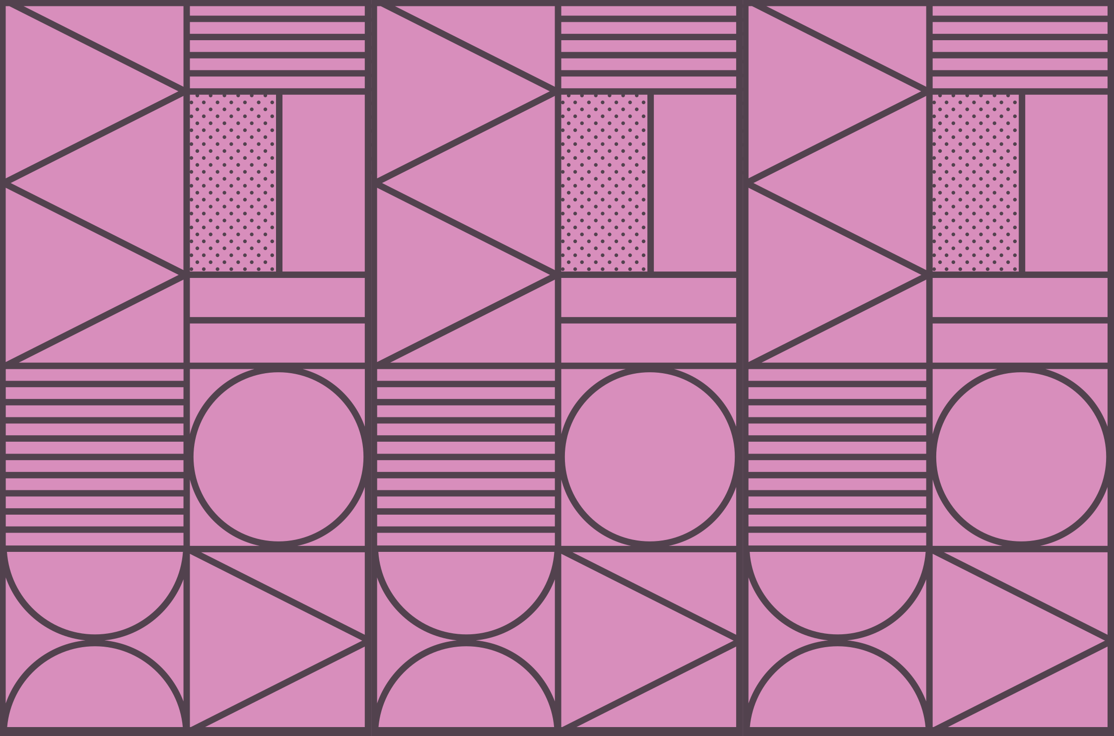 Vinil podovi geometrijski u ružičastoj i sivoj boji - TenStickers