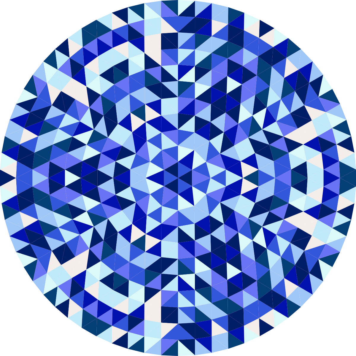 Vinil podovi geometrijski uzorak plavi krug - TenStickers