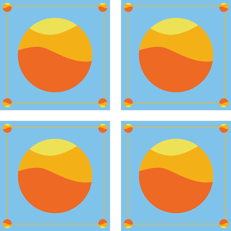 Vinil podovi geometrijski šareni geometrijski krugovi - TenStickers