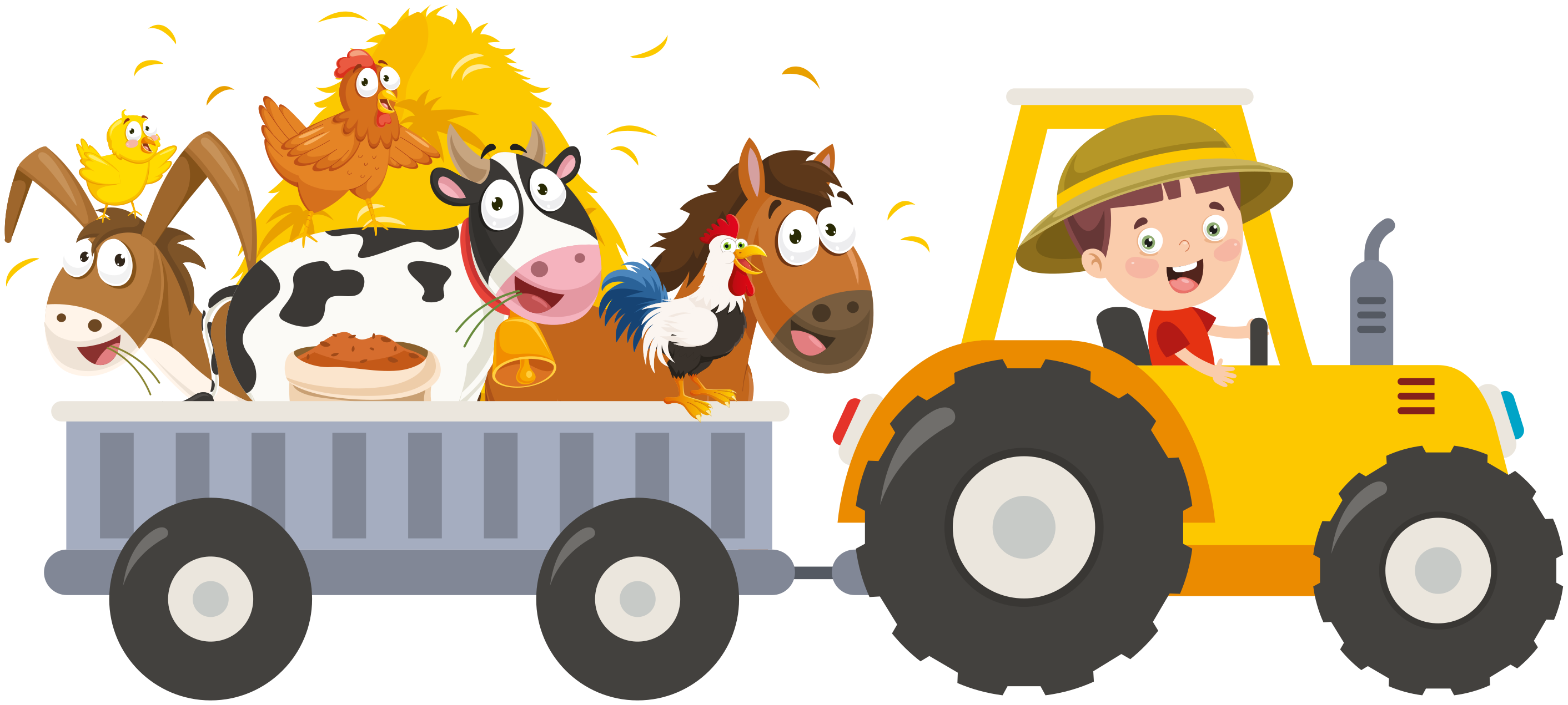 Vinil podovi djeca mali farmer s životinjama - TenStickers