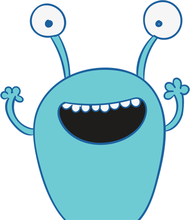 Vinil podovi djeca plavi čudovišni naljepnica za ormar - TenStickers