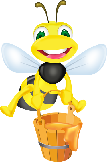 Vinil podovi djeca s naljepnicom pčelice u kocki meda - TenStickers