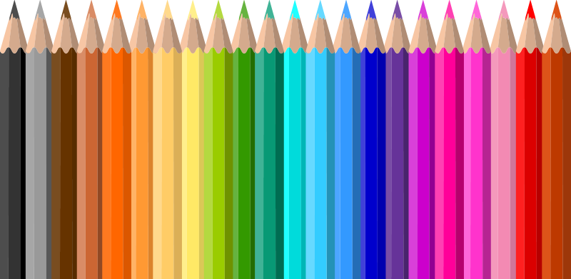 Vinil podovi djeca obrub u boji olovaka - TenStickers