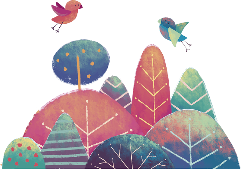 Vinil podovi djeca ptice u letu na stropu - TenStickers