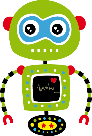 Vinil podovi djeca zeleni robot - TenStickers