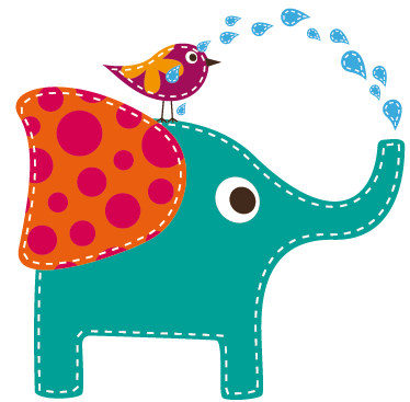 Vinil podovi djeca s naljepnicom slončića u tušu - TenStickers