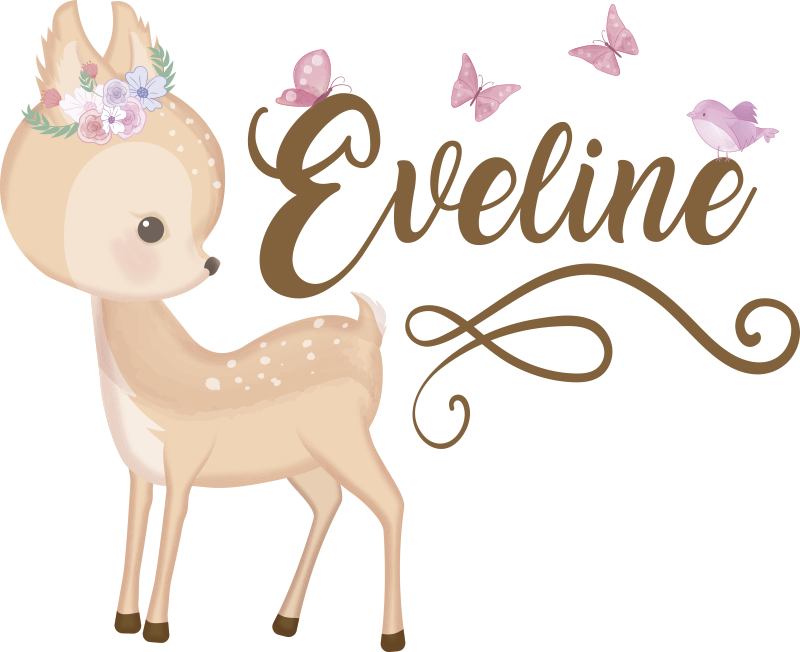 Vinil podovi djeca s personaliziranim jelenskim naljepnicama - TenStickers