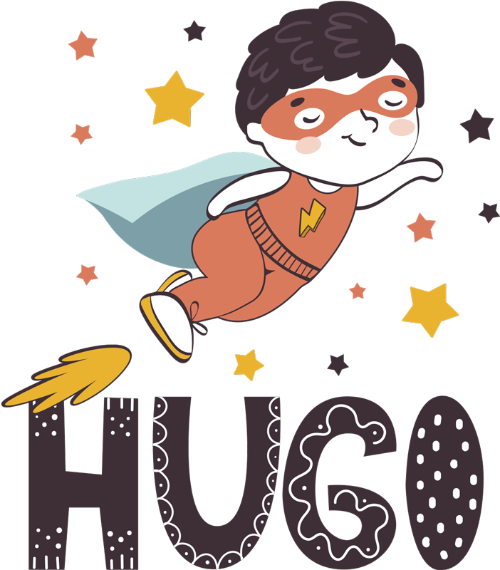 Vinil podovi djeca s personaliziranim superjunakom - TenStickers