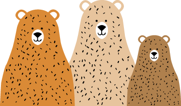 Vinil podovi djeca tri prijatelja medvjeda - TenStickers