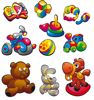 Vinil podovi djeca s kolekcijom naljepnica igračaka - TenStickers