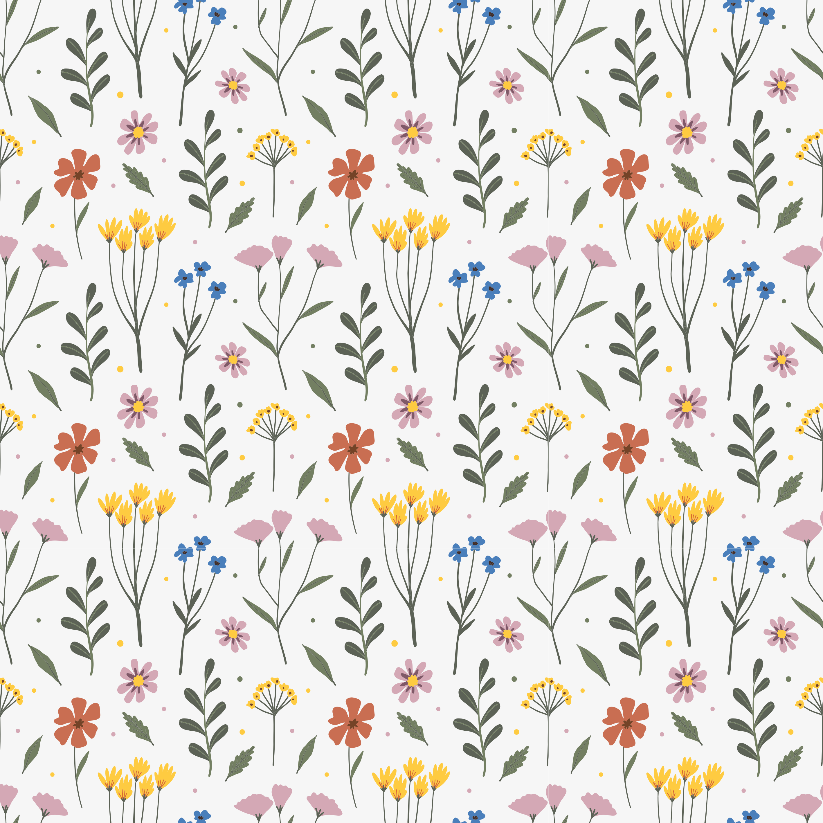 Vinil podovi spavaća soba s uzorkom cvijeća u vrtu - TenStickers