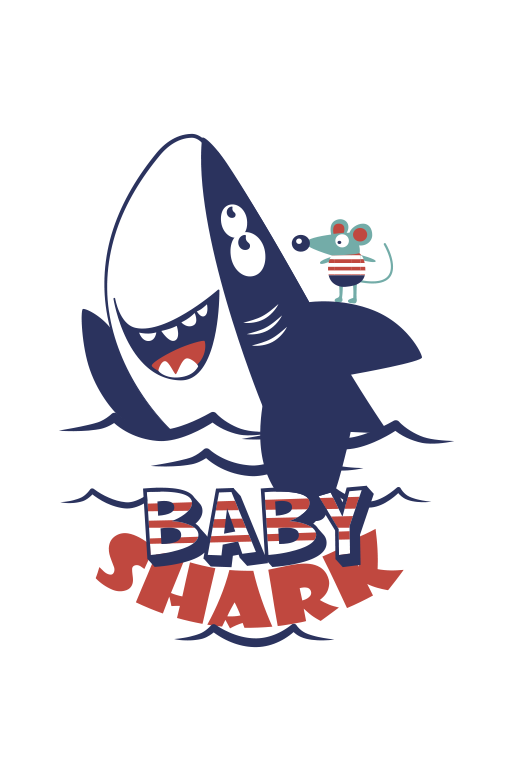Vinil podovi djeca u stilu baby shark - TenStickers