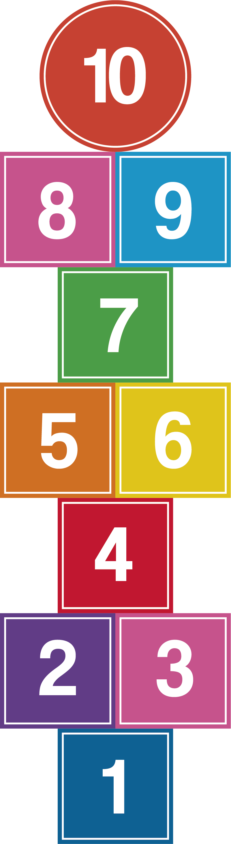 Vinil podovi igre u šarenim bojama - TenStickers