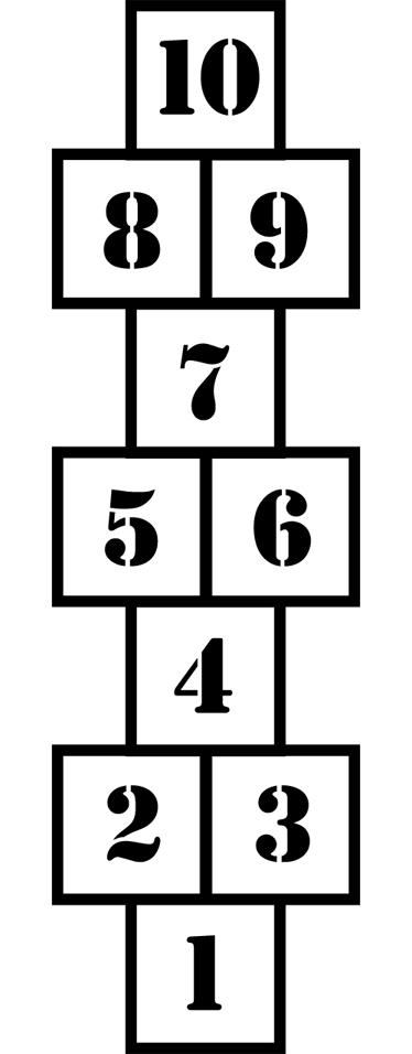 Vinil podovi igre moderna dječja igra hopscotch - TenStickers